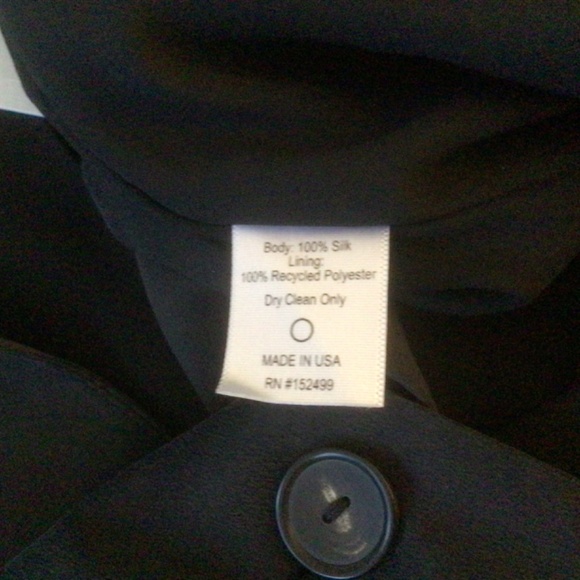 Amour Vert Ashley Black Silk Blazer Jacket Women’s Size Medium, New - Picture 5 of 6